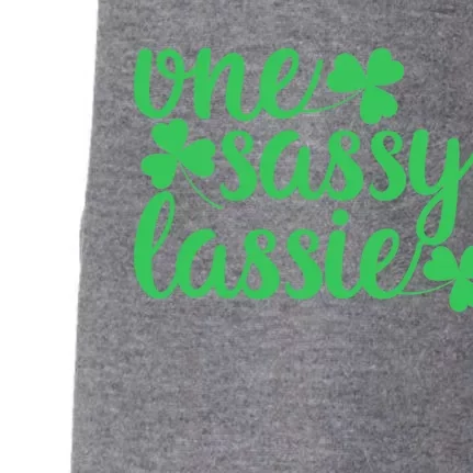 One Sassy Lassie Tee St Patrick's Day Gift Meaningful Gift Doggie 3-End Fleece Hoodie