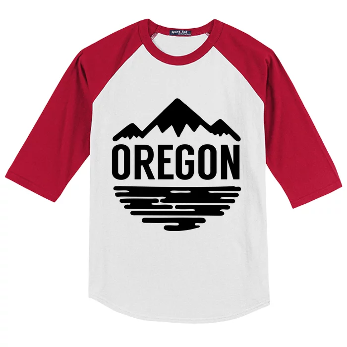 Oregon Simple Logo Kids Colorblock Raglan Jersey