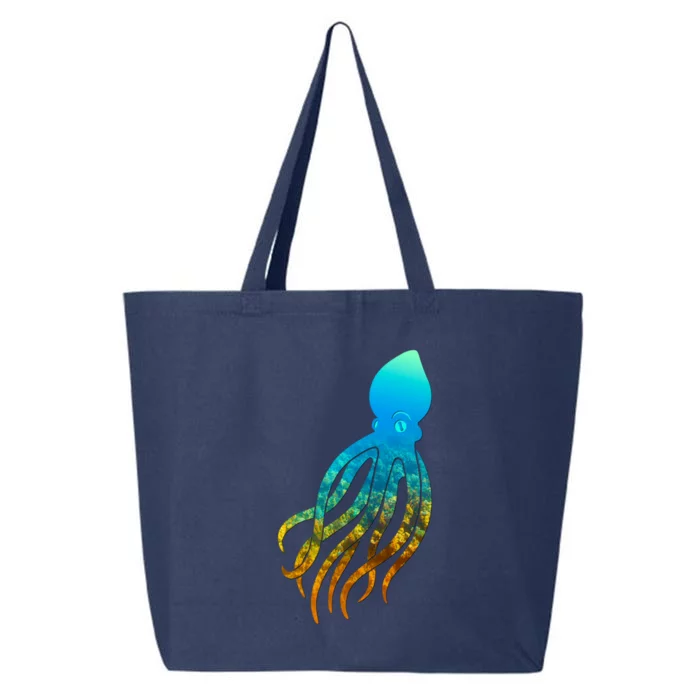 Octopus Squid Lovers Silhouette Earth Day And Ocean Week Gift 25L Jumbo Tote