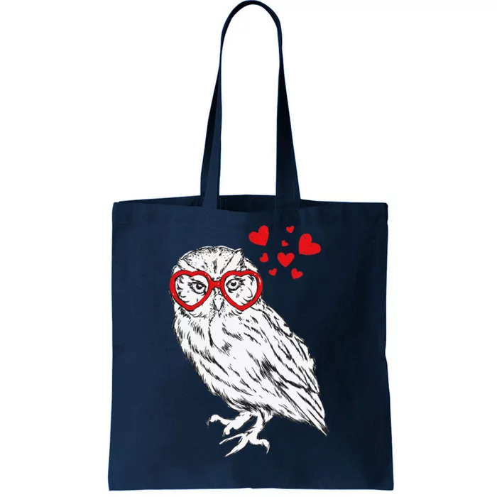 Owl Sunglasses Love Funny Cute Owls Valentine Heart Love Tote Bag