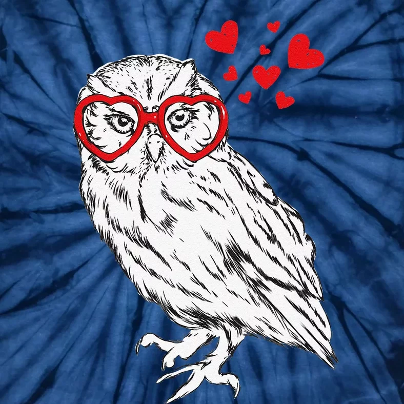 Owl Sunglasses Love Funny Cute Owls Valentine Heart Love Tie-Dye T-Shirt