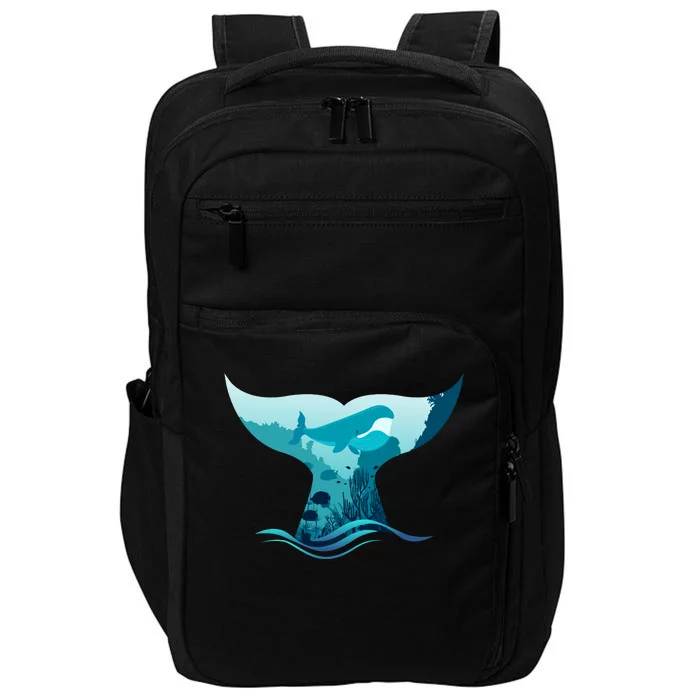 Ocean Sea Life Whale Tail Impact Tech Backpack