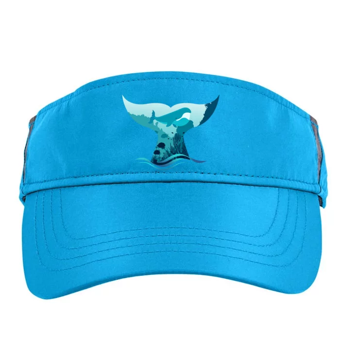 Ocean Sea Life Whale Tail Adult Drive Performance Visor