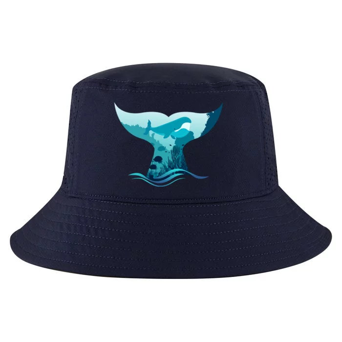 Ocean Sea Life Whale Tail Cool Comfort Performance Bucket Hat