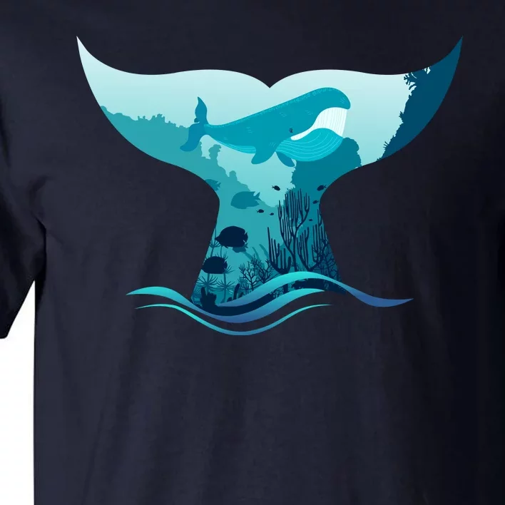 Ocean Sea Life Whale Tail Tall T-Shirt