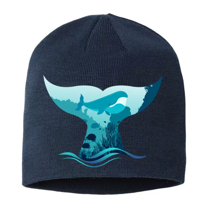 Ocean Sea Life Whale Tail 8 1/2in Sustainable Knit Beanie