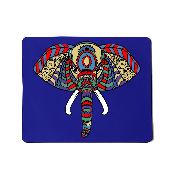 Ornate Stylized Line Art With Aesthetic Elephant For Yoga Cute Gift Mousepad