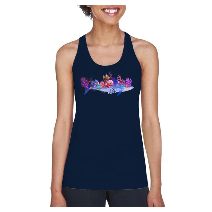 Ocean Sea Life Shark Women's Racerback Tank