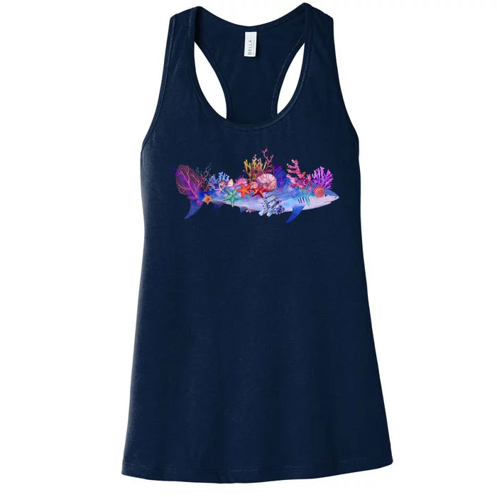 Ocean Sea Life Shark Women's Racerback Tank