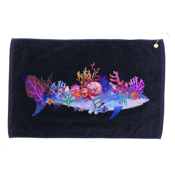 Ocean Sea Life Shark Grommeted Golf Towel