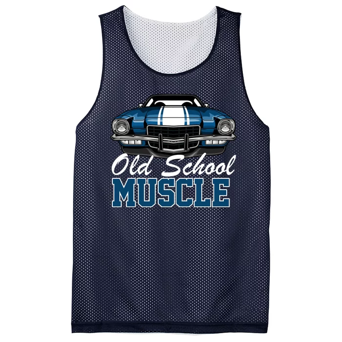 Old School Muscle Car Mesh Reversible Basketball Jersey Tank