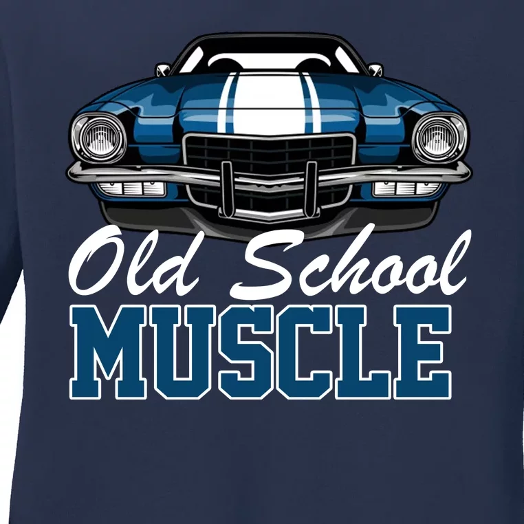 Old School Muscle Car Ladies Long Sleeve Shirt