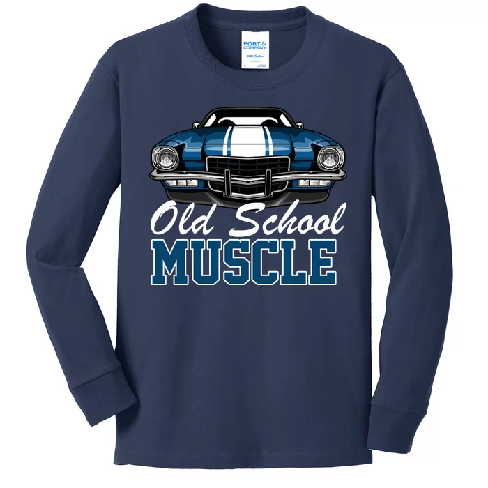 Old School Muscle Car Kids Long Sleeve Shirt