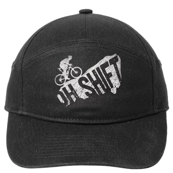 Oh Shift Mountain Biking Bicycle Bike Rider Cyclist 7-Panel Snapback Hat