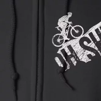 Oh Shift Mountain Biking Bicycle Bike Rider Cyclist Full Zip Hoodie