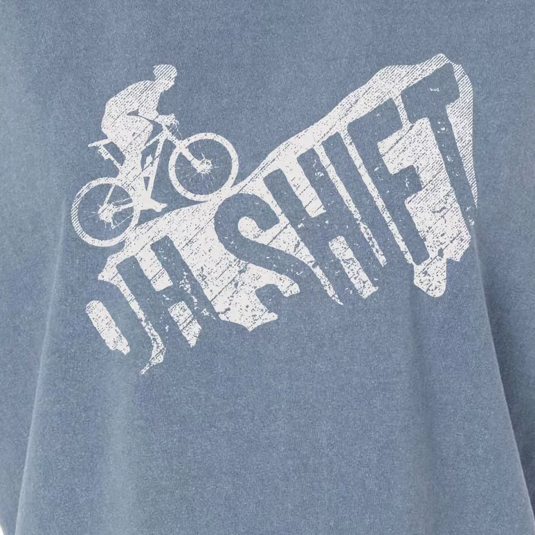 Oh Shift Mountain Biking Bicycle Bike Rider Cyclist Garment-Dyed Women's Muscle Tee