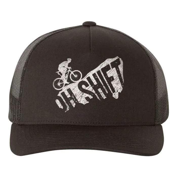 Oh Shift Mountain Biking Bicycle Bike Rider Cyclist Yupoong Adult 5-Panel Trucker Hat