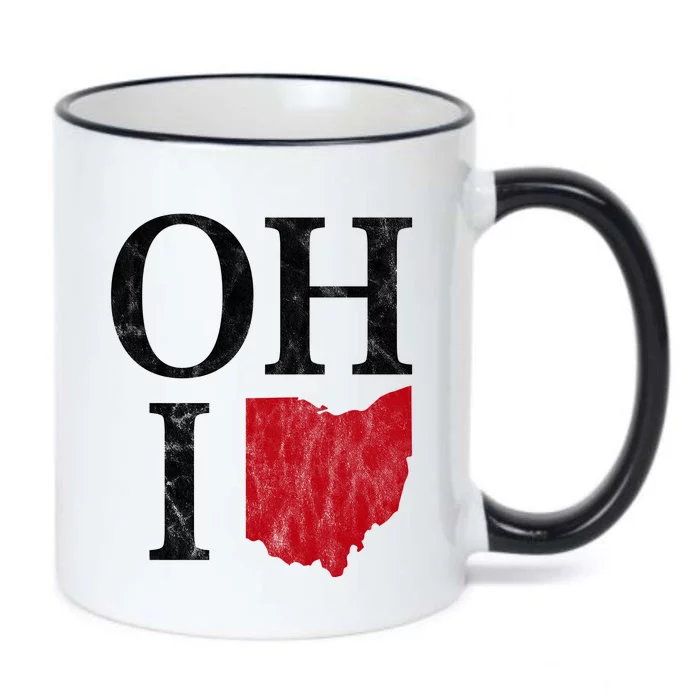 Ohio State Map Black Color Changing Mug