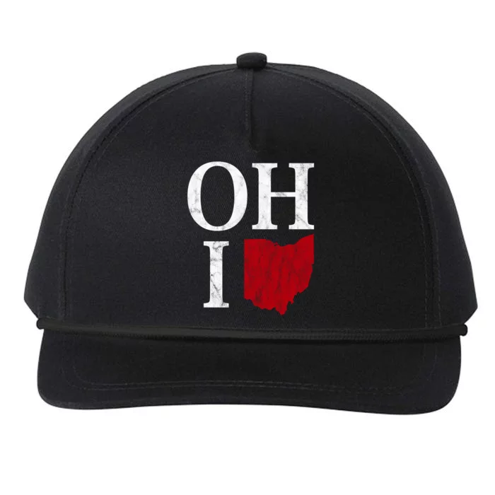 Ohio State Map Snapback Five-Panel Rope Hat