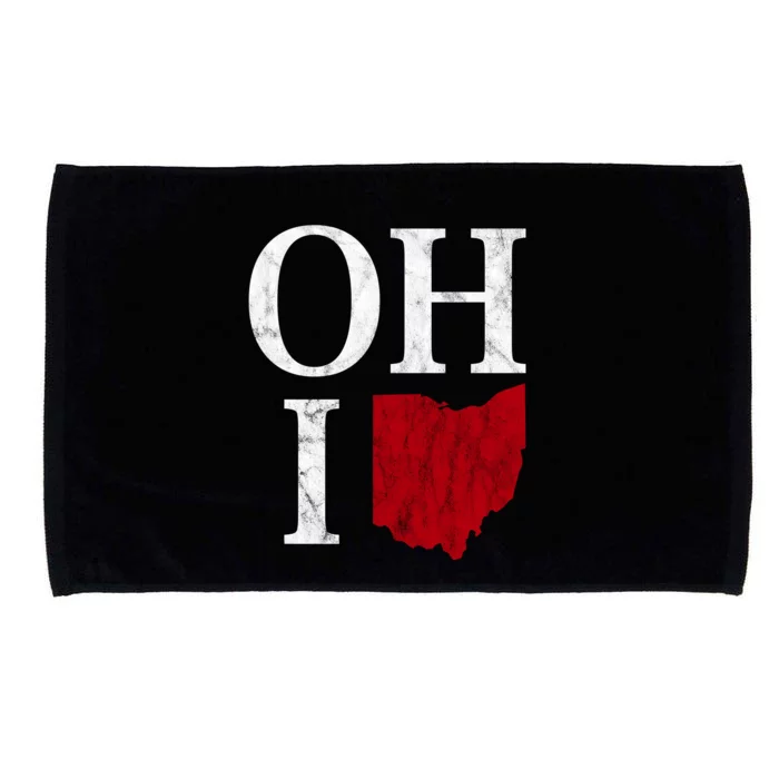 Ohio State Map Microfiber Hand Towel