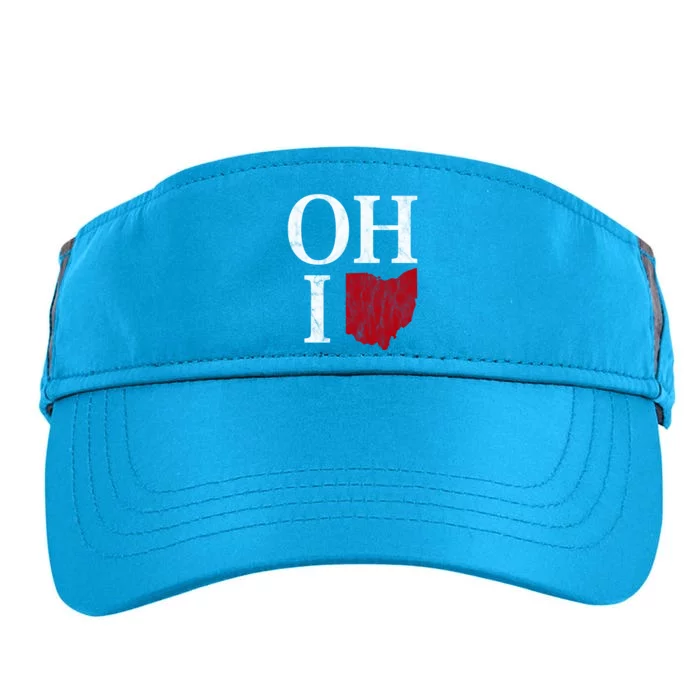 Ohio State Map Adult Drive Performance Visor