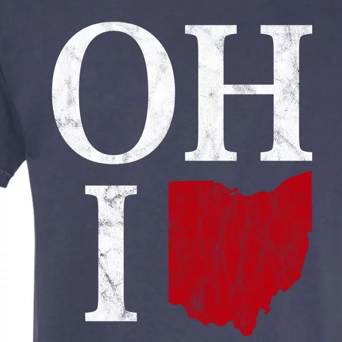 Ohio State Map Garment-Dyed Heavyweight T-Shirt