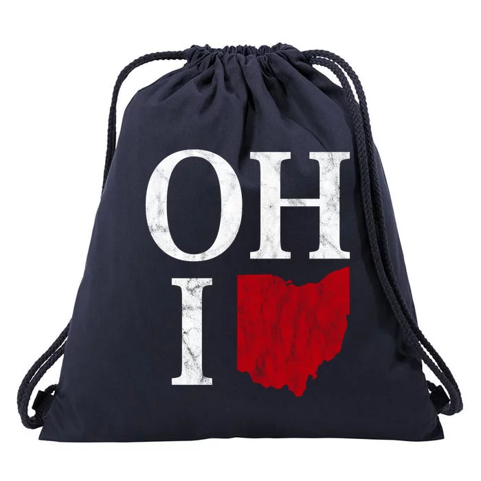 Ohio State Map Drawstring Bag