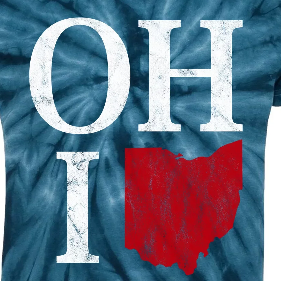 Ohio State Map Kids Tie-Dye T-Shirt