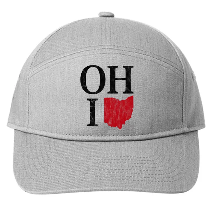 Ohio State Map 7-Panel Snapback Hat