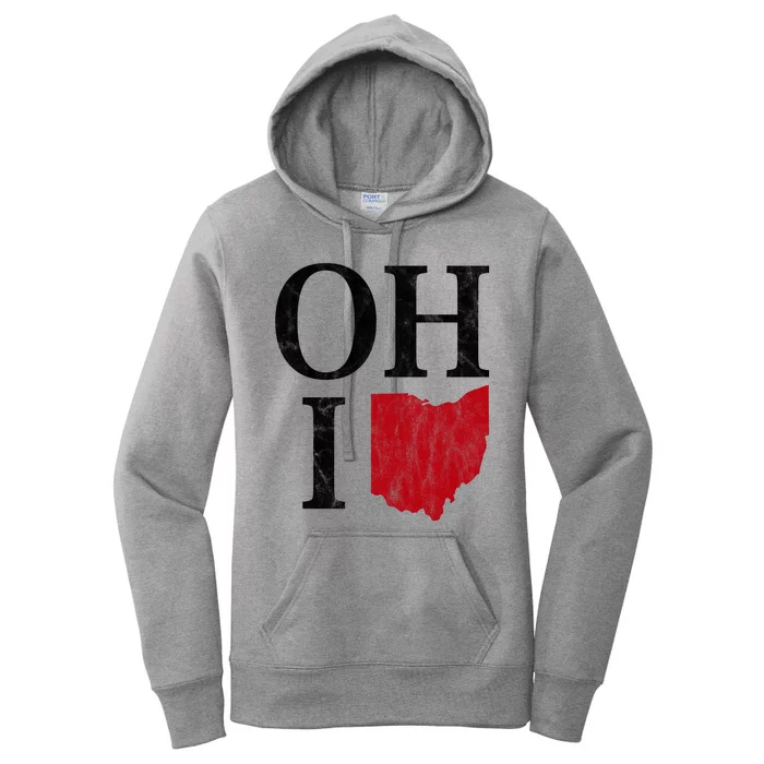 Ohio State Map Women's Pullover Hoodie