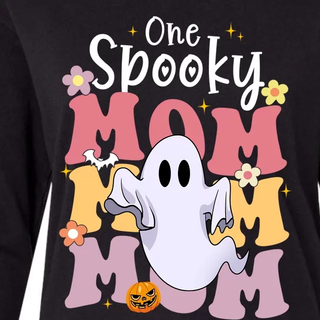 One Spooky Mom Halloween Cute Ghosts Grovvy Mommy Gift Meaningful Gift Womens Cotton Relaxed Long Sleeve T-Shirt