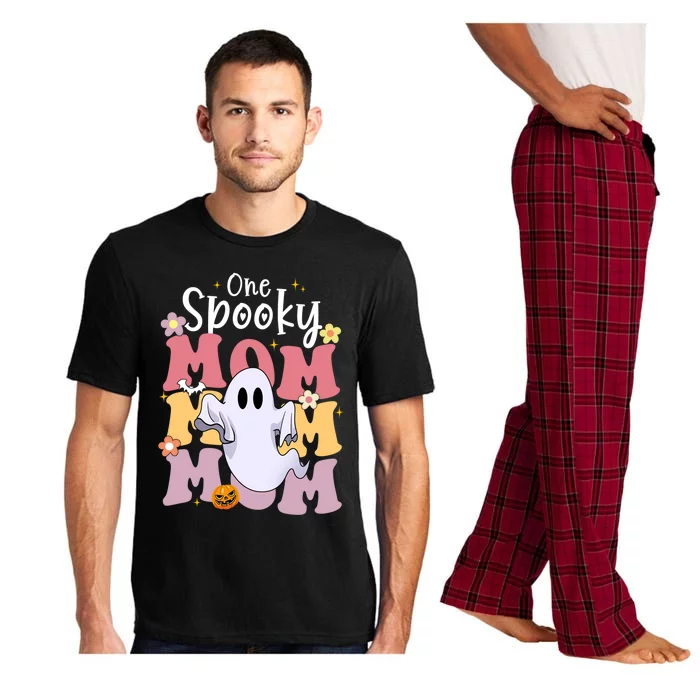 One Spooky Mom Halloween Cute Ghosts Grovvy Mommy Gift Meaningful Gift Pajama Set