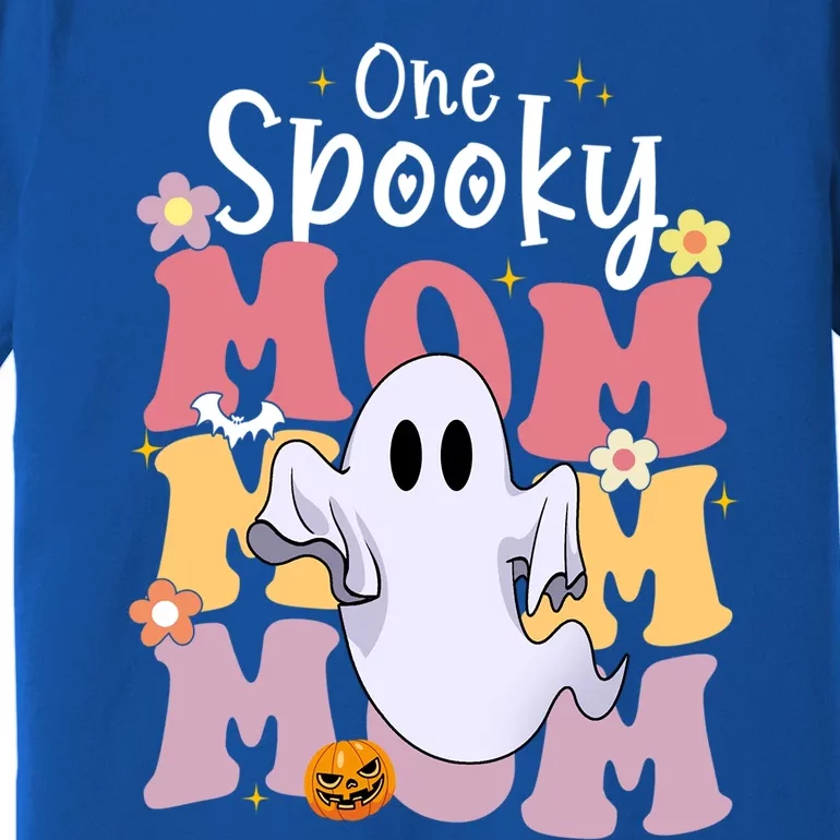 One Spooky Mom Halloween Cute Ghosts Grovvy Mommy Gift Meaningful Gift Premium T-Shirt