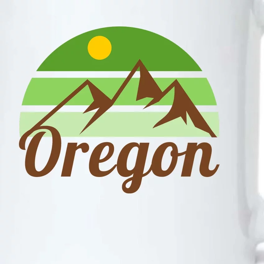 Oregon Simple Mountain Logo Black Color Changing Mug