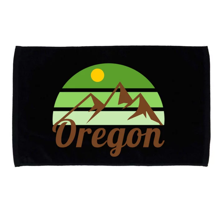 Oregon Simple Mountain Logo Microfiber Hand Towel