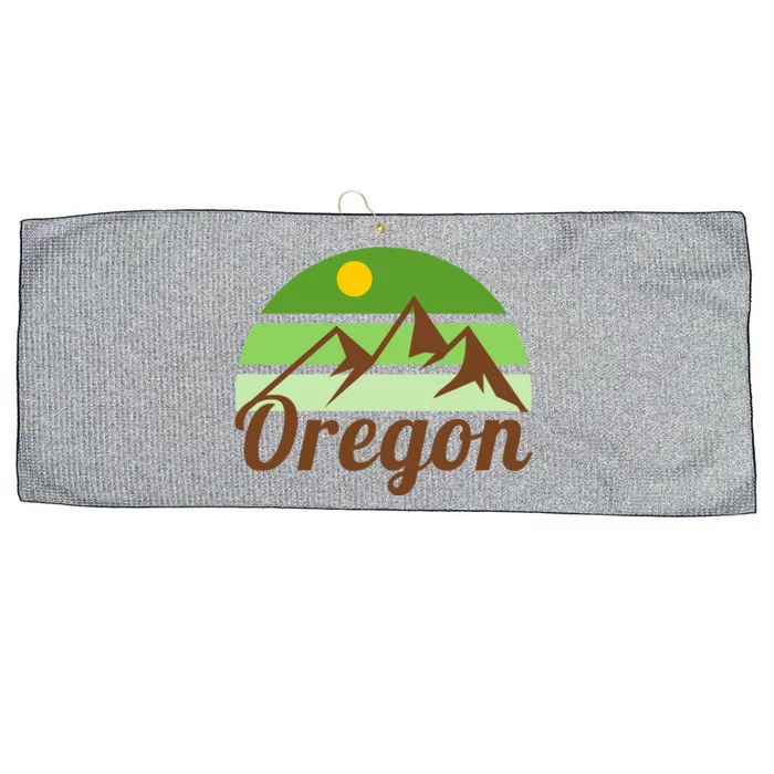 Oregon Simple Mountain Logo Large Microfiber Waffle Golf Towel