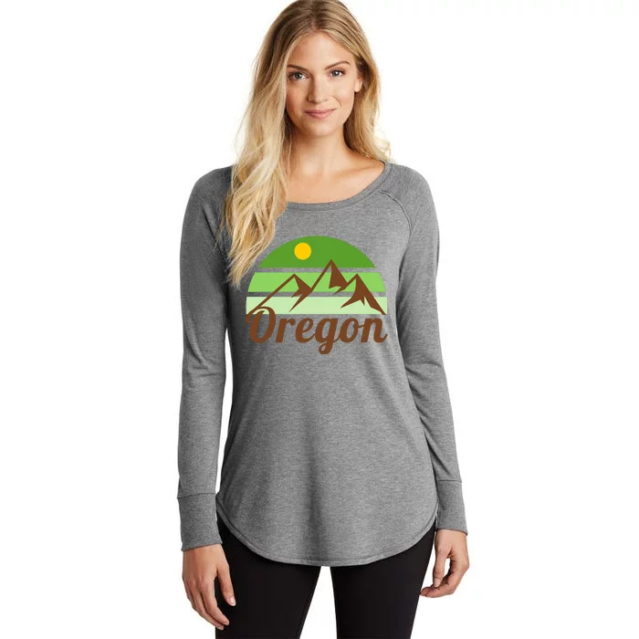 Oregon Simple Mountain Logo Women's Perfect Tri Tunic Long Sleeve Shirt