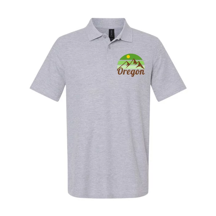 Oregon Simple Mountain Logo Softstyle Adult Sport Polo