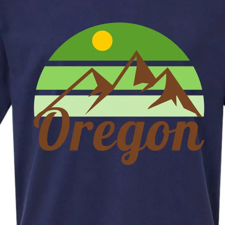 Oregon Simple Mountain Logo Sueded Cloud Jersey T-Shirt