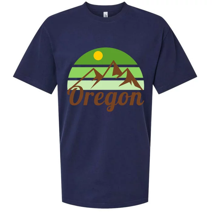 Oregon Simple Mountain Logo Sueded Cloud Jersey T-Shirt