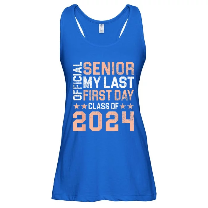 Official Senior My Last First Day Class Of 2024 Ladies Essential Flowy Tank