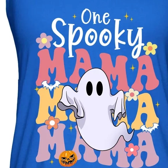 One Spooky Mama Halloween Cute Ghosts Grovvy Mommy Gift Ladies Essential Flowy Tank