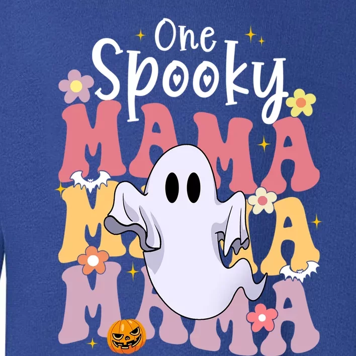 One Spooky Mama Halloween Cute Ghosts Grovvy Mommy Gift Toddler Sweatshirt