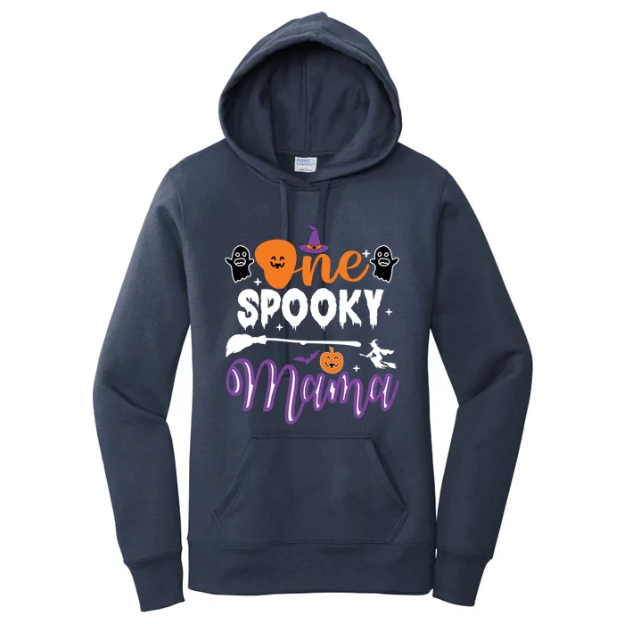 One Spooky Mama Halloween Graphic Gift Women's Pullover Hoodie