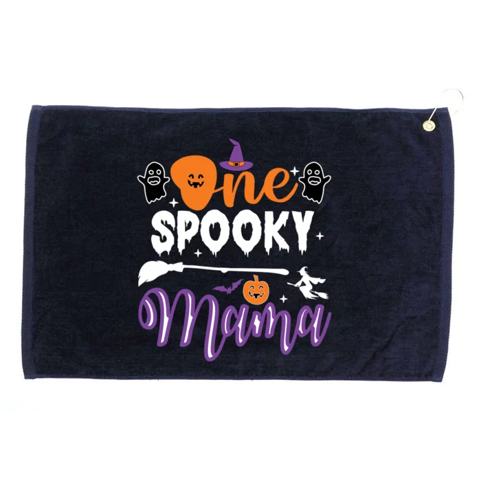 One Spooky Mama Halloween Graphic Gift Grommeted Golf Towel