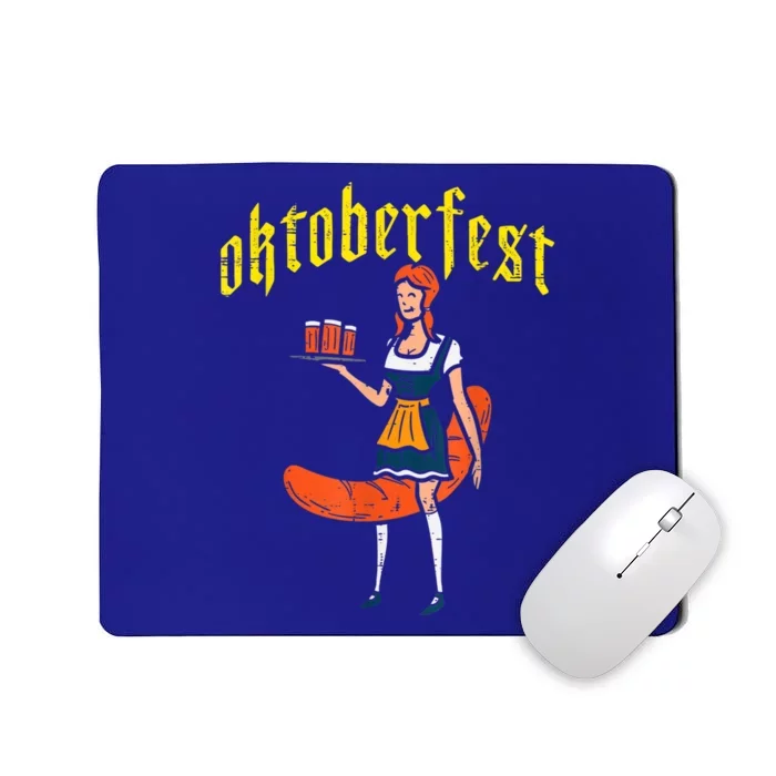 Oktorberfest Sausage Maid German Bavarian Festival Mousepad