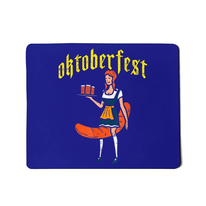 Oktorberfest Sausage Maid German Bavarian Festival Mousepad