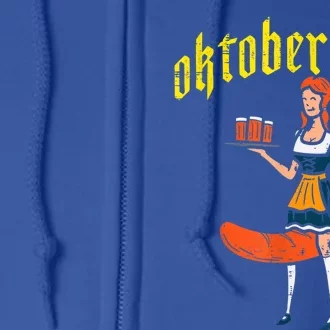 Oktorberfest Sausage Maid German Bavarian Festival Full Zip Hoodie