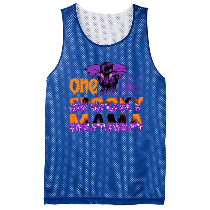 One Spooky Mama Halloween Mom Costume Cool Gift Mesh Reversible Basketball Jersey Tank