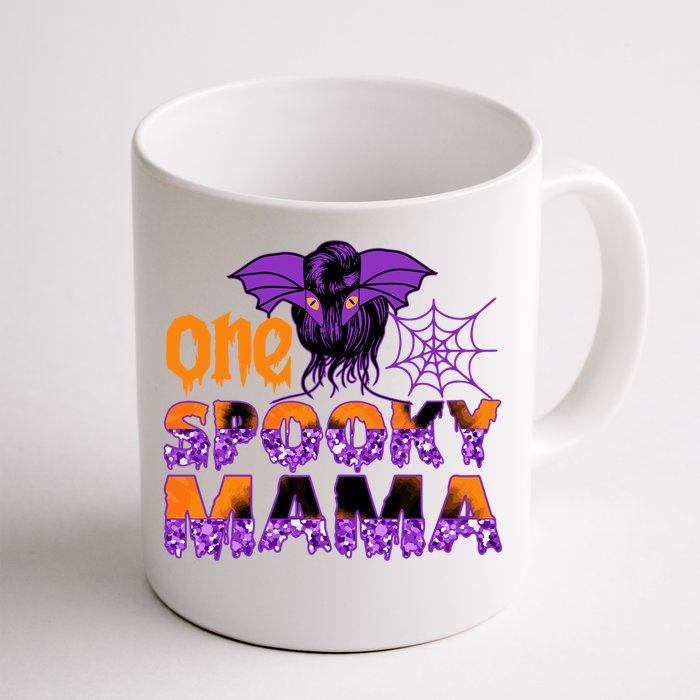 One Spooky Mama Halloween Mom Costume Cool Gift Front & Back Coffee Mug